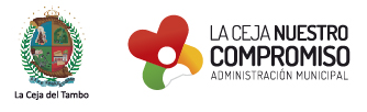 Escudo de la Ceja y el logo de la Administracion Municipal La Ceja Nuestro Compromiso