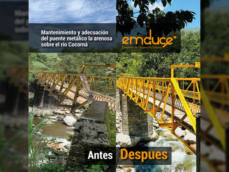 Mantenimiento y adecuación del puente metálico La Arenosa sobre el rio Cocorná